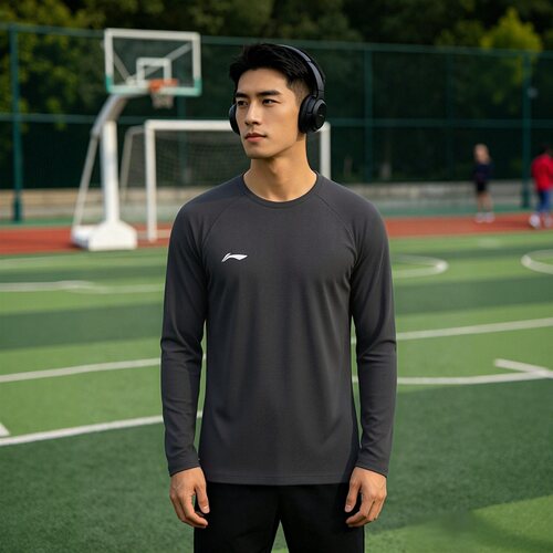 李宁健身男子圆领百搭卫衣