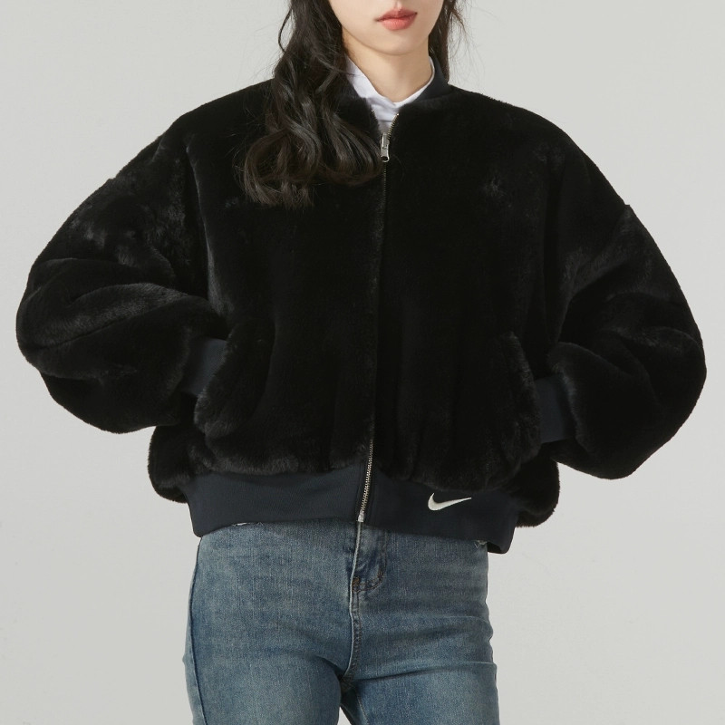 NIKE耐克外套运动休闲保暖立刻双面穿女装夹克FB8693-010