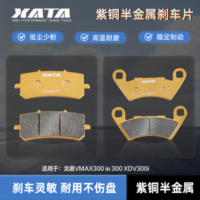 XATA半金属刹车片适用龙嘉VMAX300 ie 300 XDV300i 碟刹皮制动片