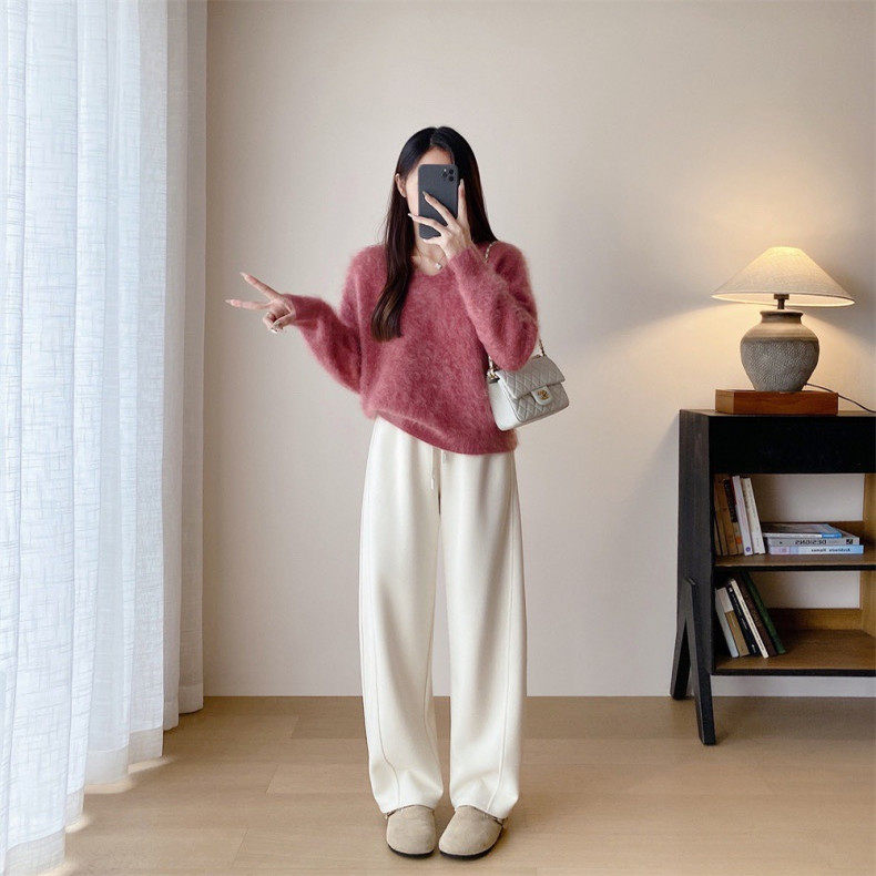 直筒阔腿裤香蕉镰刀弯刀裤