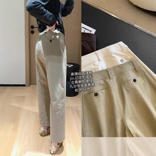 早秋休闲裤 2026新款 香蕉裤 解构缝线九分窄版 女 jin口高弹丝牛津裤