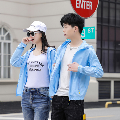 情侣户外薄款透气防晒服皮肤风衣