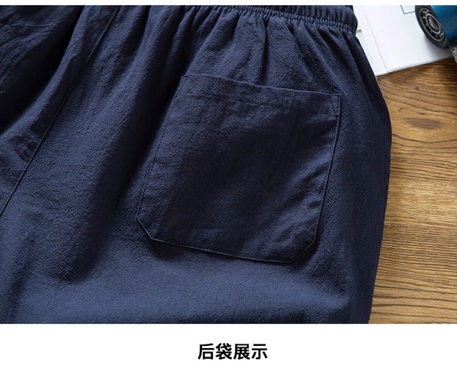 短裤男宽松休闲男士沙滩裤纯棉中裤2021年夏季外穿白色5五分裤潮