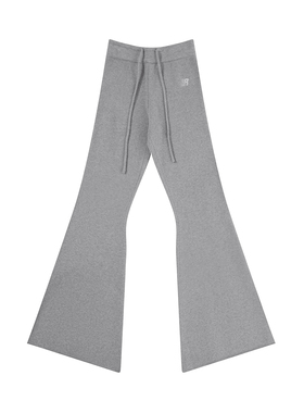 FDR官方店 辣妹修身喇叭阔腿休闲裤女春季灰色百搭舒适长裤子