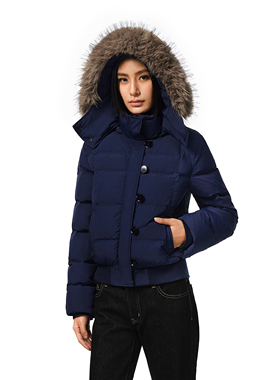 FDR南区菲奥娜短款棉衣冬季女款2025巨好看保暖毛领修身棉服