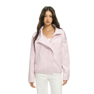 FDR官方店 立领纽扣斜门襟风衣夹克外套女春季收腰拉链开衫上衣