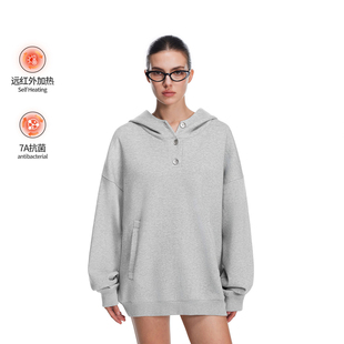 FDR官方店 重磅保暖上衣 7A抗菌纽扣空气层连帽卫衣外套男女秋季