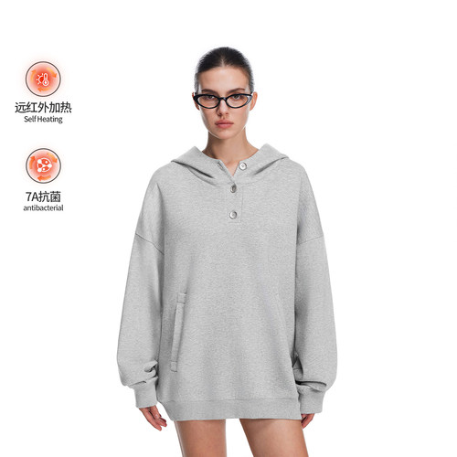 FDR官方店纽扣空气层卫衣外套