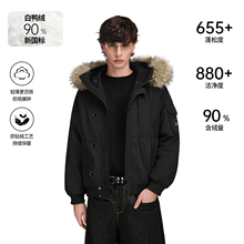 FDR 派克服厚外套棉衣棉服男新款巨好看可拆卸毛领羽绒服女款冬季