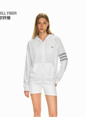 FDR官方店 三条杠莱赛尔轻薄上衣外套速干连帽白色防晒罩衫女夏