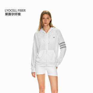 FDR官方店 三条杠莱赛尔轻薄上衣外套速干连帽白色防晒罩衫女夏