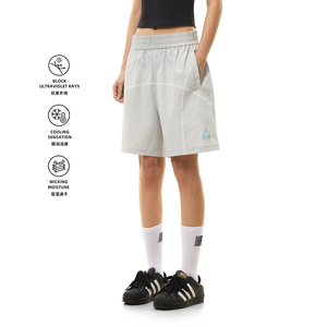 FDR官方店  防晒凉感速干运动短裤男女夏季哈苏线宽松休闲裤子