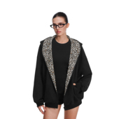 美式 FDR官方店 7A抗菌耳朵豹纹连帽卫衣外套男女春季 蓄热锁温上衣