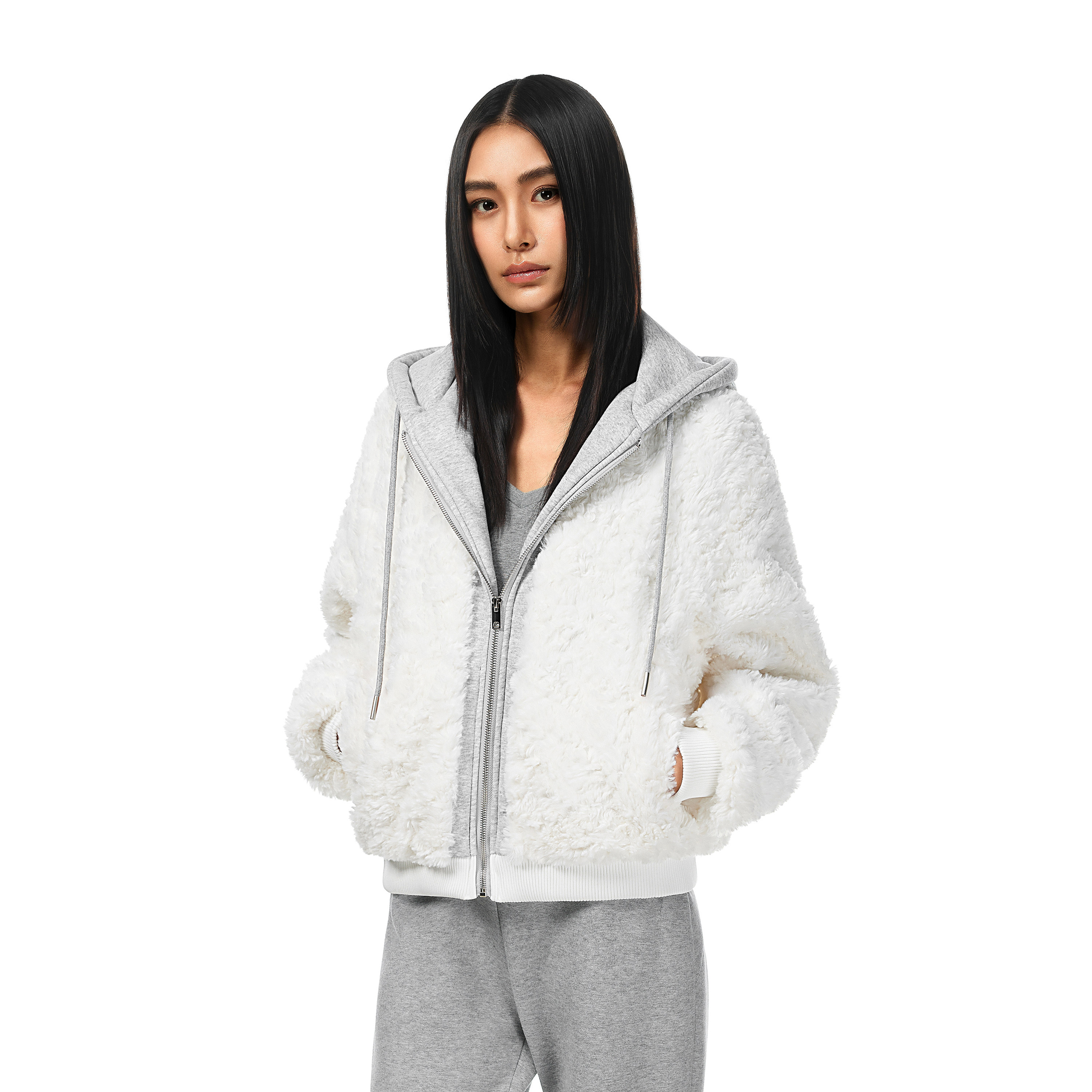 FDR官方店 假两件加厚保暖连帽卫衣男款2025超火环保羊羔绒外套女,女装/女士精品,短外套,淘宝优惠券,粉丝福利购,淘宝优惠卷