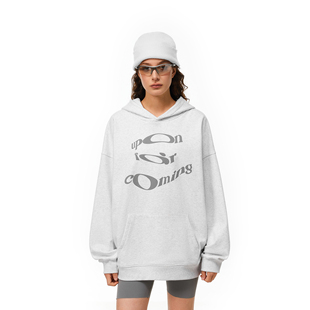 帽衫 情侣装 恒温保暖科技扭曲字体图案连帽卫衣男女秋季 FDR官方店