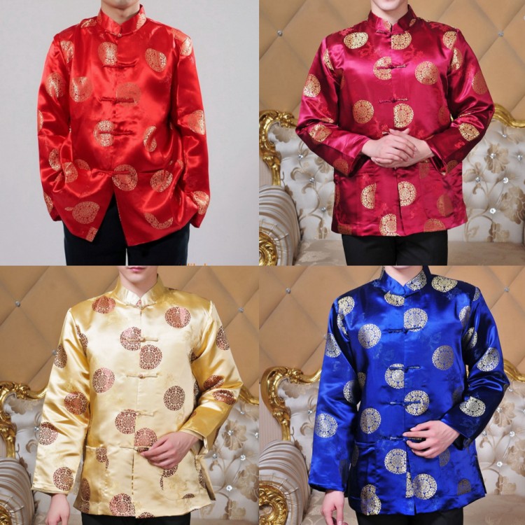 春秋款中式唐装男女长袖上衣外套