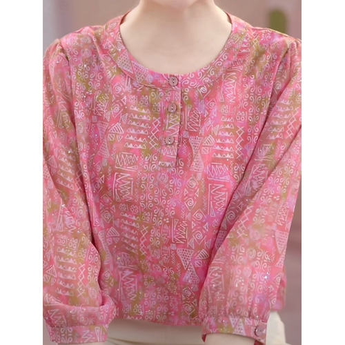 高端轻奢减龄夏季新款七分袖衬衫女洋气质百搭宽松显瘦妈妈装上衣