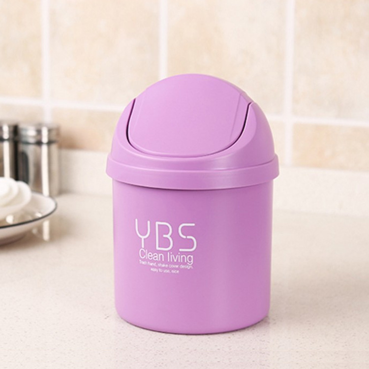 糖果色桌面垃圾桶迷你带盖小号垃圾筒收纳桶塑料纸篓垃圾桶