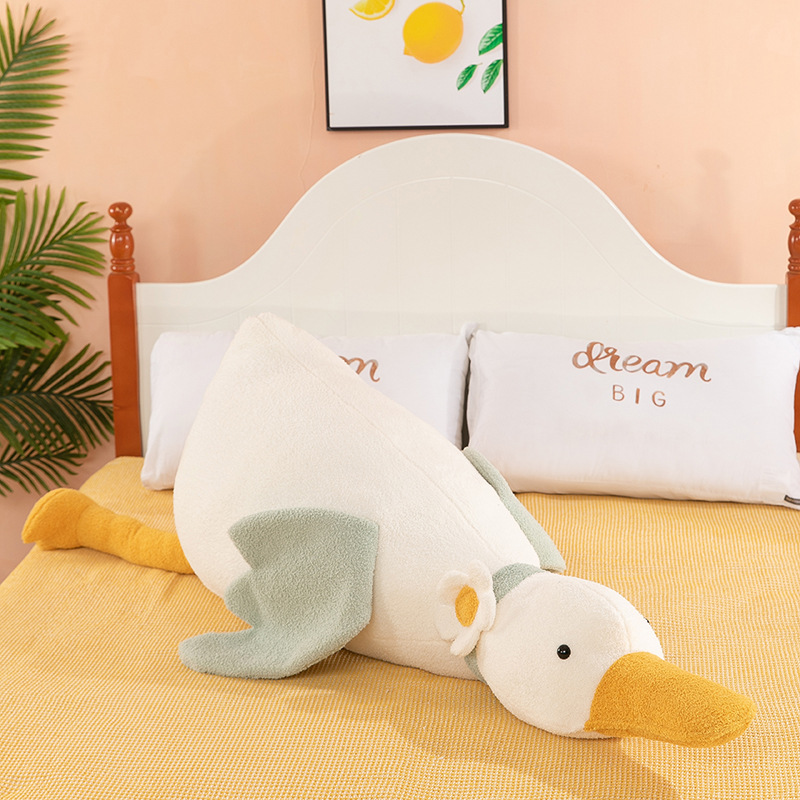 网红大白鹅安抚公仔抱抱鹅毛绒玩具娃娃玩偶女生大号睡觉皮壳抱枕