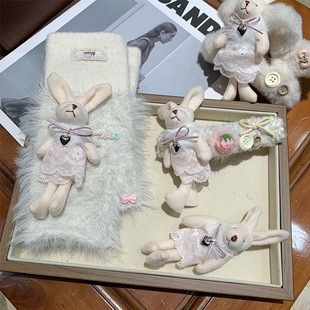 秋冬新款兔子大号发夹抓夹群子套装夹子发夹毛呢抓夹发夹气质发抓