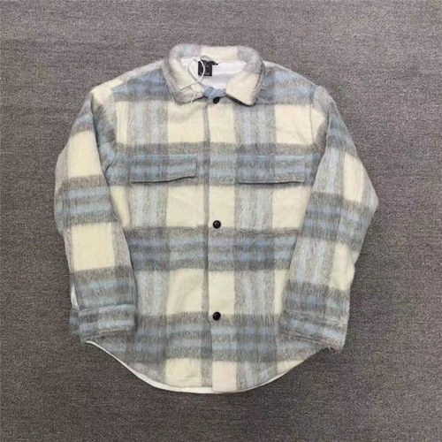 Travis Scott ts Cactus Jack shirt 长毛呢格子衬衫潮牌夹克外套