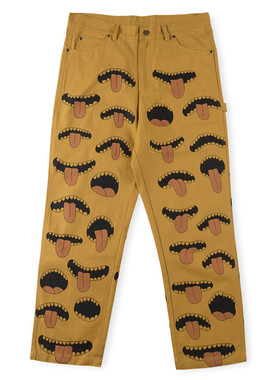 明星同款TUFF CROWD cargopants 手绘满印图案运动休闲工装长裤潮