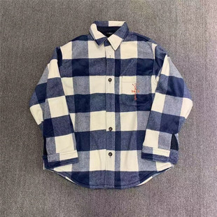 Jack Shrt 毛呢刺绣格子长袖 Travis 衬衫 cactus TS同款 外套 Scott