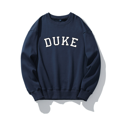 杜克大学DUKE卫衣男女情侣圆领无帽长袖ncaa周边篮球名校美式衣服