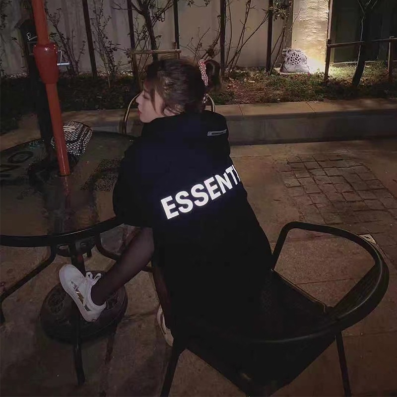 欧美高街潮牌ESSENTIALS加绒连帽卫衣男女甜酷风简约百搭情侣外套