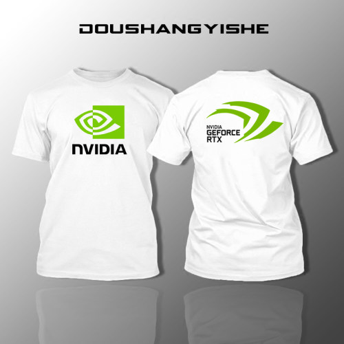 英伟达短袖 NVIDIA RTX intel 英特尔夏装游戏衣服极客圆领T恤