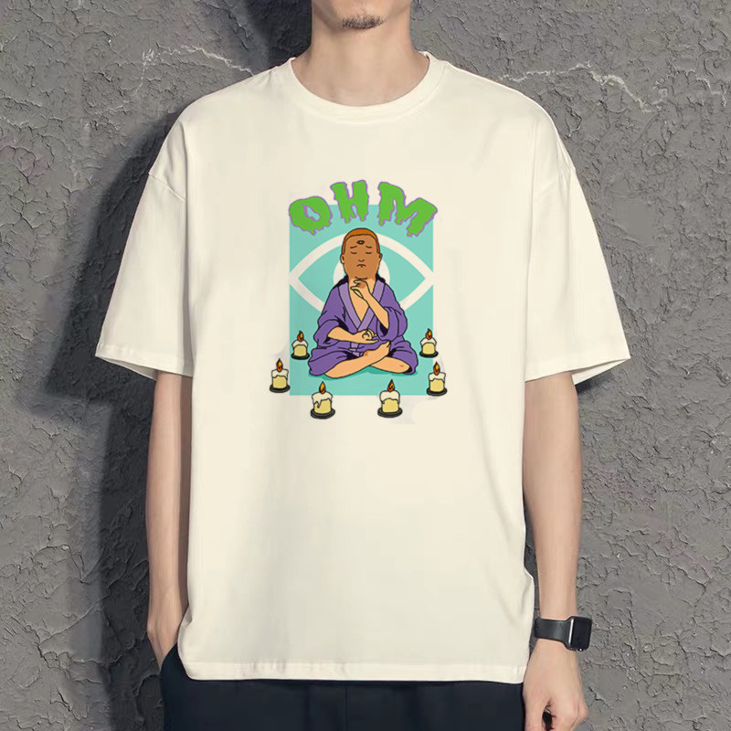 一家之主乡巴佬希尔鲍比短袖T恤卡通可爱情侣装男女衣服tee