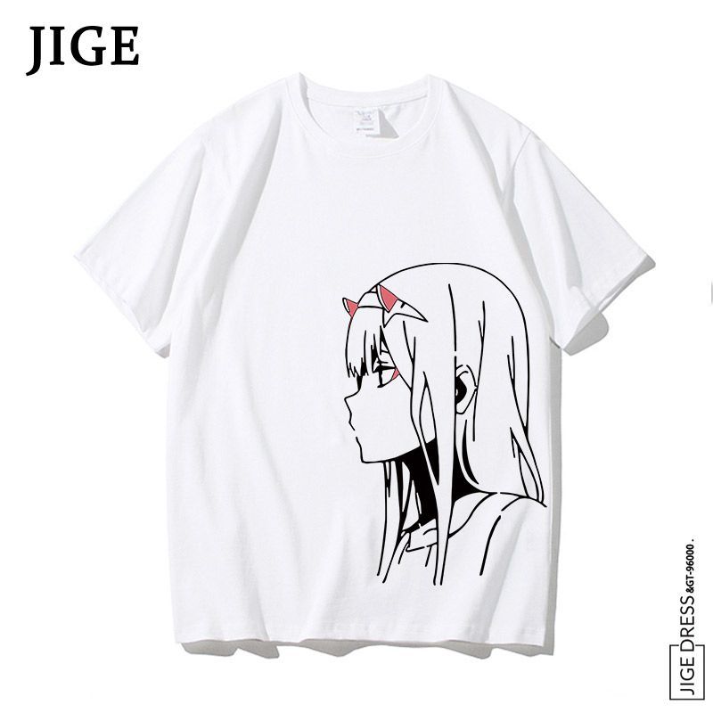 DARLING ZERO TWO纯棉短袖02国家队T恤男女五分袖动漫二次元痛衣