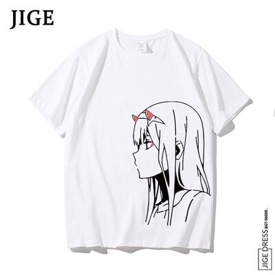 DARLING ZERO TWO纯棉短袖02国家队T恤男女五分袖动漫二次元痛衣