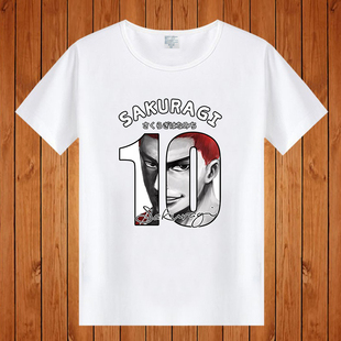 灌篮高手联名t恤男女情侣装篮球湘北樱木花道三井寿流川枫短袖夏