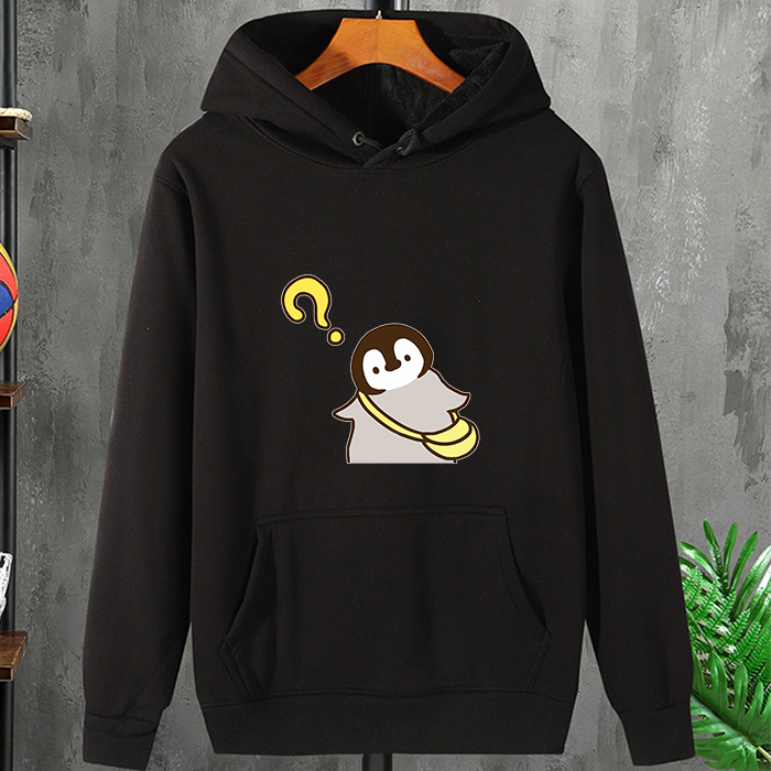 卫衣加绒灰企鹅ぺんちゃ可爱表情包日系二次元动漫衣服男女情侣装