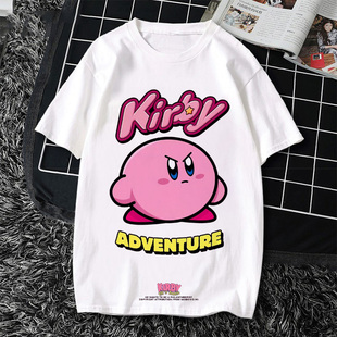 日系动漫游戏星之卡比Kirby可爱萌系少女恤衫儿童短袖t亲子上衣服