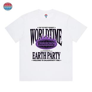 Dalaiinfinity（地球派对）国潮重磅纯棉短袖男女同款t恤夏新款发