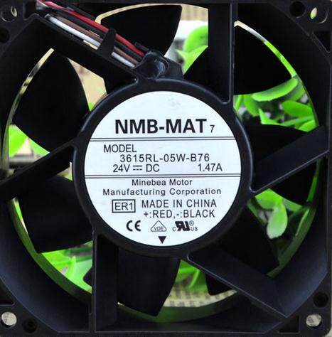 日本NMB 3615RL-05W-B76 9038 24V 1.47A 9CM/厘米4线变频器风扇