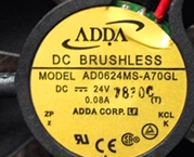 ADDA风扇AD0624MS-A70GL 6CM 24V 0.08A 两线变频风扇