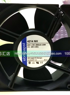 德国PAPST 4214NH 12CM 12038 24V 4.8W双滚珠轴承散热风扇 静音