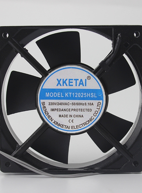原装 XKETAI KT12025HSL 220V 0.10A 12025 12CM 机柜散热风扇