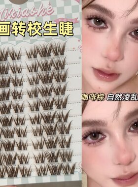 浅棕漫画感转校生假睫毛