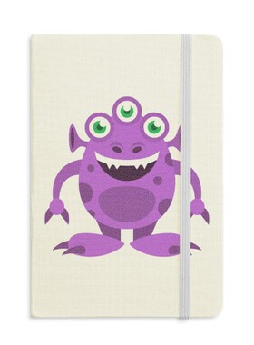 宇宙和外星紫色外星人硬质笔记本办公记事本子学生用加厚个性礼物