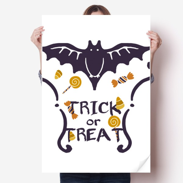 万圣节形状卡通墙贴纸卧室海报