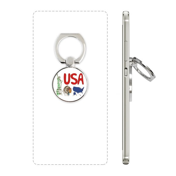 美国地标象征图案手机支架指环多功能黏贴懒人桌面支撑礼品直播