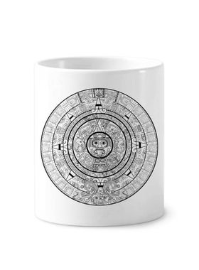 古埃及抽象花纹太阳神陶瓷刷牙杯子笔筒白色马克杯礼物
