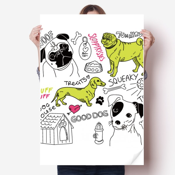 卡通文字玩具墙贴纸卧室海报