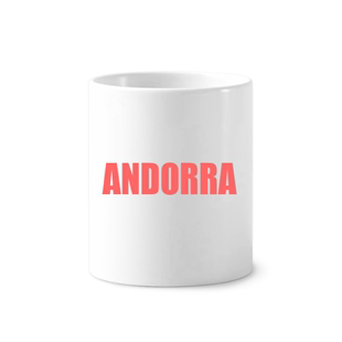 安道尔国家英文名陶瓷刷牙杯子笔筒白色马克杯礼物网红好物热门