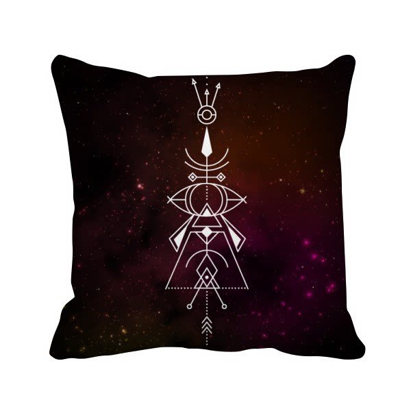 星空纹样图腾符号组合方形抱枕靠枕沙发靠垫双面含芯礼物安全午睡