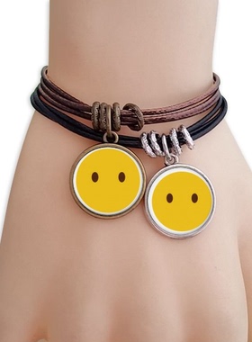 眼睛黄色可爱网聊表情包插画黑棕手链对饰品情侣礼物礼品自带仙气